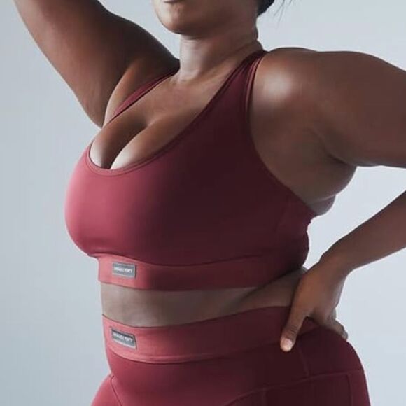 Savage X Fenty Women's Lineup‎ Low-Impact Sports Bra Red Cocoa SZ S NWT IN PKG - Picture 3 of 6